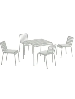 HAY Havemøbelsæt<Palissade sæt, 4 stole og bord i iron red fra