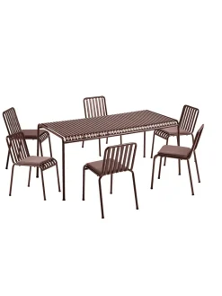 HAY Havemøbelsæt<Palissade sæt, 6 stole og bord i anthracite fra