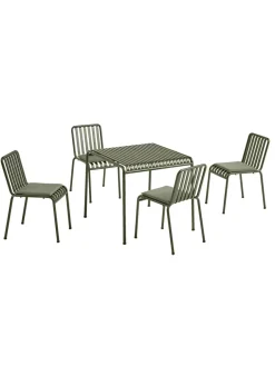 HAY Havemøbelsæt<Palissade sæt, 4 stole og bord i sky grey fra