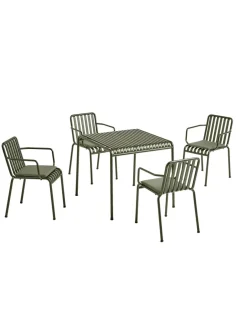 HAY Havemøbelsæt<Palissade sæt, 4 stole og bord i sky grey fra