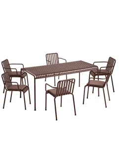 HAY Havemøbelsæt<Palissade sæt, 6 stole og bord i olive fra