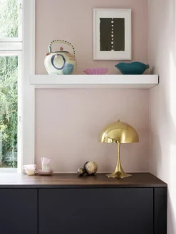 Louis Poulsen Spots<Panthella 320 bordlampe, messing af Verner Panton