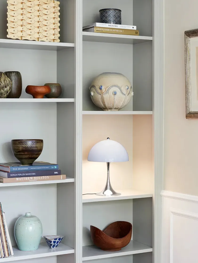 Louis Poulsen Spots<Panthella 250 bordlampe, messing af Verner Panton