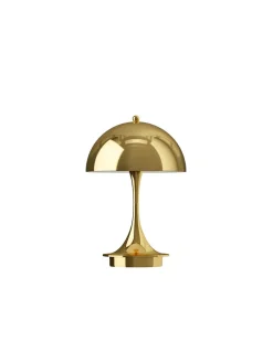 Louis Poulsen Gaver Til Hende|Portable Lamper<Panthella 160 Portable V3, chrome beige af Verner Panton