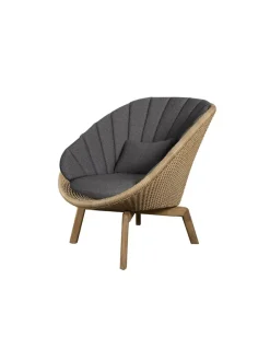 Cane-line Udendørs Loungemøbler|Havestole<Peacock Loungestol, Flat Weave m/ben i teak fra