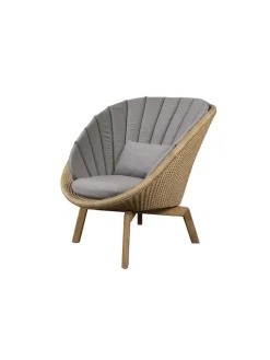 Cane-line Udendørs Loungemøbler|Havestole<Peacock Loungestol, Flat Weave m/ben i teak fra
