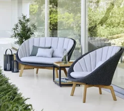 Cane-line Udendørs Loungemøbler|Havestole<Peacock Loungestol, Soft Rope m/ben i teak fra