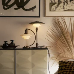 Louis Poulsen Spots<PH 3/2 Bordlampe, Aged Brass fra