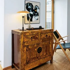 Louis Poulsen Spots<PH 3½-2½ Bordlampe, rød af Poul Henningsen