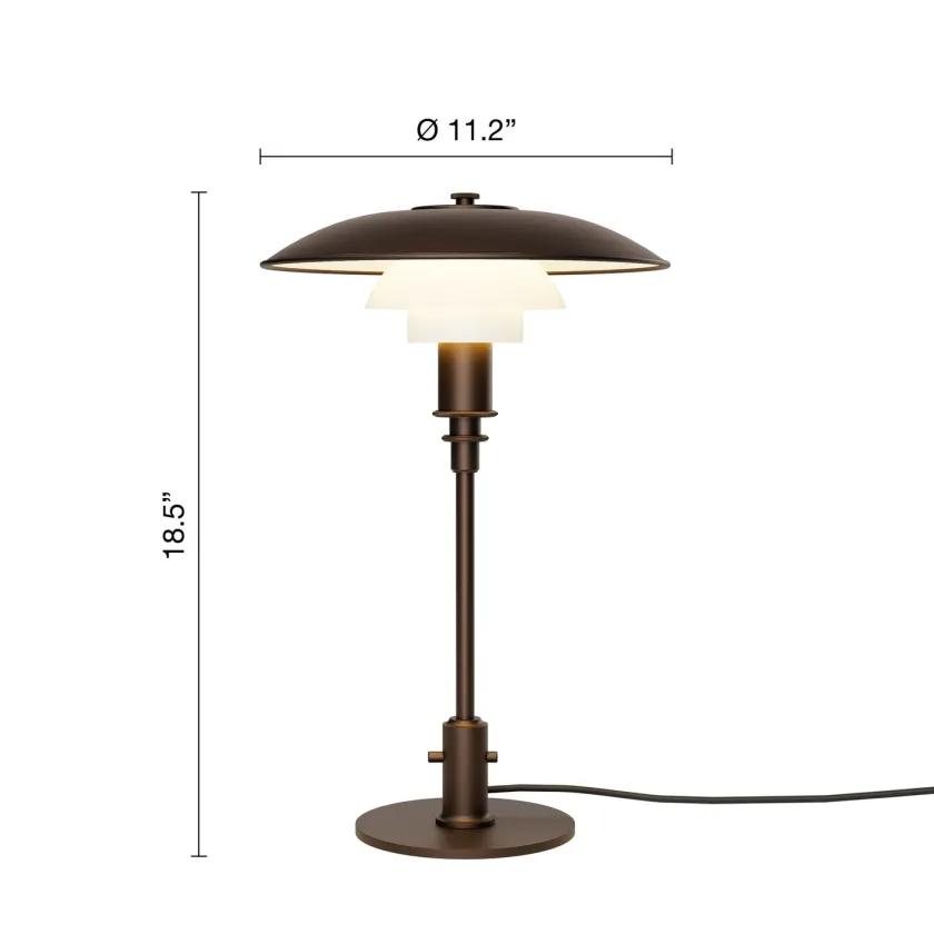 Louis Poulsen Skrivebordslamper|Spots<PH 3/2 Bordlampe, sort metalliseret fra