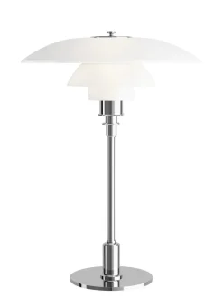 Louis Poulsen Spots<PH 3½-2½ Glas Bordlampe, sort metalliseret fra