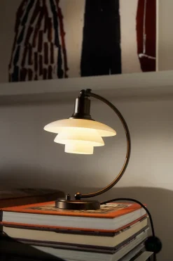 Louis Poulsen Spots<PH 2/2 Luna Bordlampe, Aged Brass fra