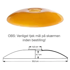 Louis Poulsen Louis Poulsen Lampeskærme|Reservedele Til Lamper<PH 3½-3 Overskærm i ravfarvet glas fra