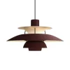Louis Poulsen Spots|Pendler<PH 5 Pendant, Monochrome Burgundy af Poul Henningsen