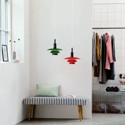 Louis Poulsen Pendler|Spots<PH 3½-3 Pendel, gul af Poul Henningsen