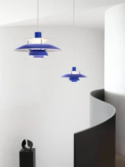 Louis Poulsen Pendler|Spots<PH 5 pendel, Pastel Oyster Blue Rose af Poul Henningsen