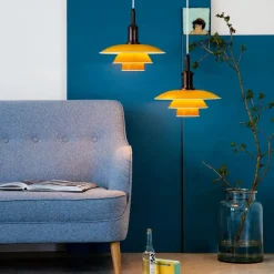 Louis Poulsen Pendler|Spots<PH 3½-3 Pendel, rød af Poul Henningsen