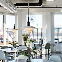 Louis Poulsen Pendler|Spots<PH 3½-3 Pendel, rød af Poul Henningsen