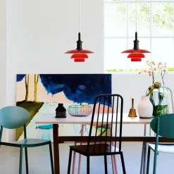 Louis Poulsen Pendler|Spots<PH 3½-3 Pendel, rød af Poul Henningsen