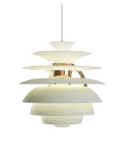 Louis Poulsen Spots|Pendler<PH Snowball, dusty green/brass af Poul Henningsen