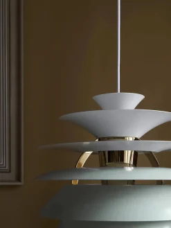 Louis Poulsen Spots|Pendler<PH Snowball, dusty green/chrome af Poul Henningsen