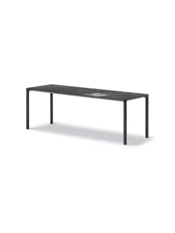 Fredericia Furniture Sofaborde<Piloti Bord, sort marquina fra