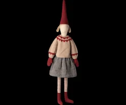 Maileg Nisser<Pixy Size 6 nissepige m/nederdel & strikket sweater fra 2025