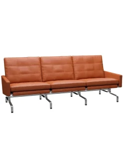 Fritz Hansen Sofaer<PK31/3 3 pers. Sofa af Poul Kjærholm