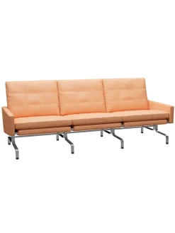 Fritz Hansen Sofaer<PK31/3 3 pers. Sofa af Poul Kjærholm