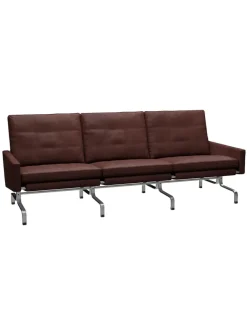 Fritz Hansen Sofaer<PK31/3 3 pers. Sofa af Poul Kjærholm