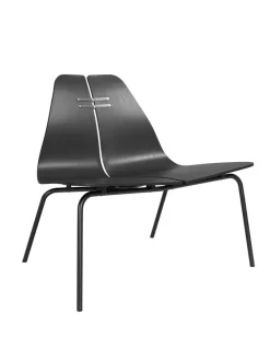 Fritz Hansen Loungestole|Lænestole<PK23 Lounge Chair, black/black af Poul Kjærholm