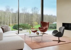 Fritz Hansen Sofaborde<PK61 Sofabord Jubilæumsudgave, grey-white marmor af Poul Kjærholm