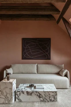 Audo Copenhagen Sofaborde<Plinth Low Grey Kendzo marmor fra