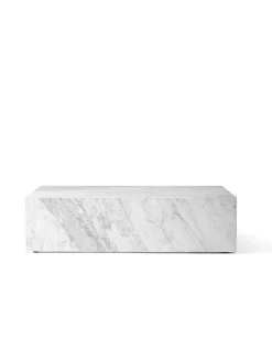 Audo Copenhagen Sofaborde<Plinth Low White Carrara marmor fra