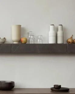 Audo Copenhagen Hylder<Plinth Shelf Grey Kendzo marmor fra