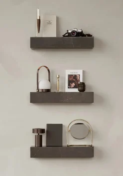 Audo Copenhagen Hylder<Plinth Shelf Grey Kendzo marmor fra