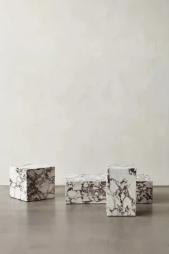 Audo Copenhagen Sideborde Og Små Borde<Plinth Tall, grey galaxy marble fra