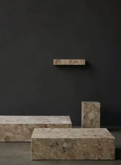 Audo Copenhagen Sideborde Og Små Borde<Plinth Tall Sand Kunis Breccia marmor fra
