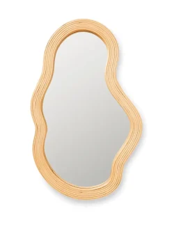 Ferm Living Spejle<Pond Mirror Medium, rattan fra