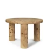 Ferm Living Sofaborde<Post Coffee Table, burl veneer fra