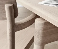 Fredericia Furniture Spisebordsstole<Post Spisebordsstol, sædepolstret max 95 læder fra