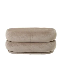 Ferm Living Puffer|Sofaer<Pouf Oval, faded velvet fra