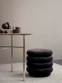 Ferm Living Puffer|Sofaer<Pouf Round, faded velvet fra