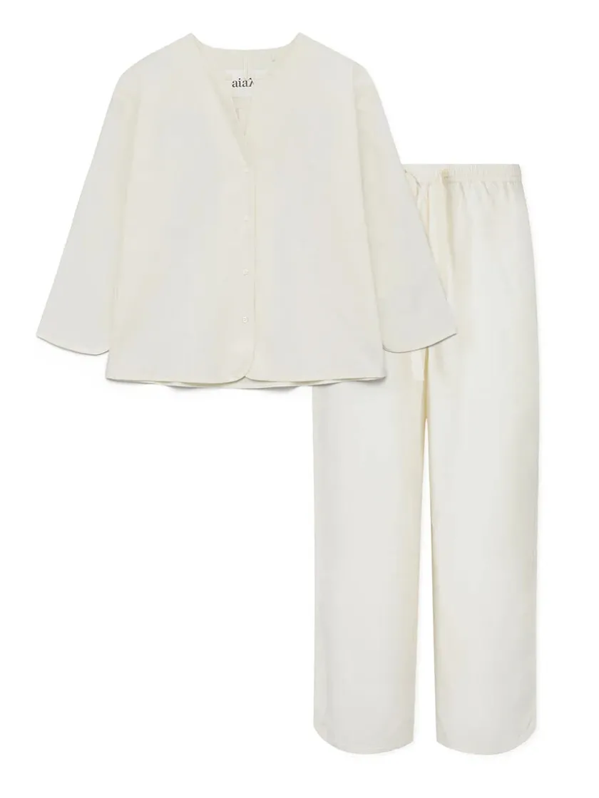 Aiayu Tøj|Tekstiler Til Soveværelset<Pyjamas Poplin, pure ecru fra