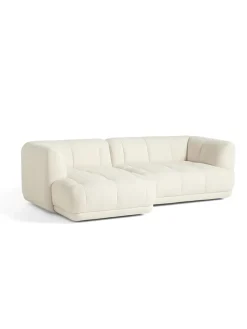 HAY Sofaer<Quilton 2,5 pers. sofa, Flamiber Cream A5, venstre fra