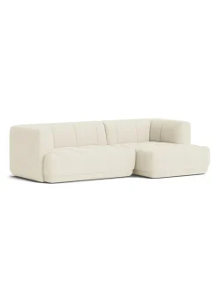 HAY Sofaer<Quilton 2,5 pers. Sofa, Flamiber Cream A5, højre fra