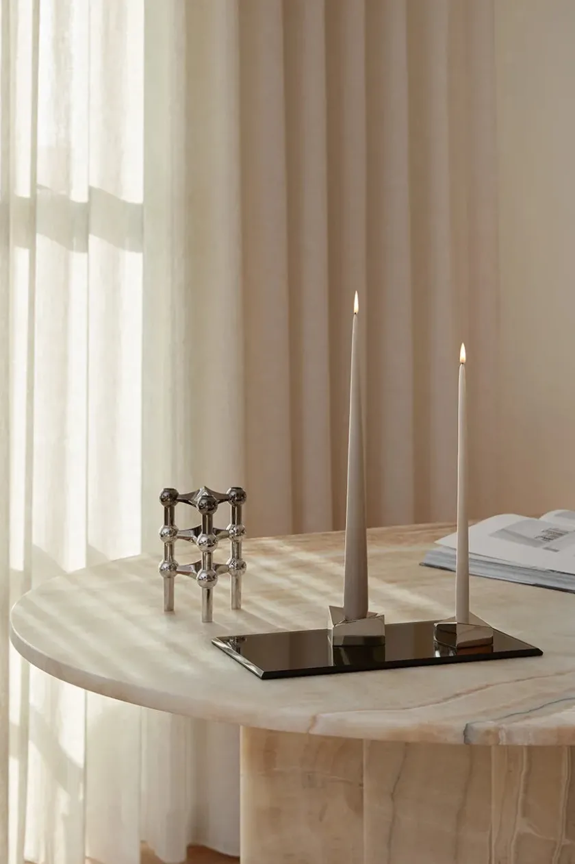 STOFF Nagel Lysestager<Reflect Lysestage, krom fra