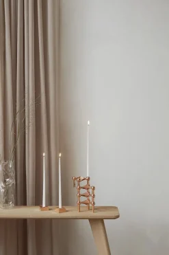 STOFF Nagel Lysestager<Reflect Lysestage, rosa guld fra