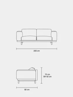 Muuto Sofaer<Rest 2 pers. sofa fra