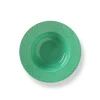 Lyngby Porcelæn Service<Rhombe dyb tallerken, grøn Ø24,5 cm fra